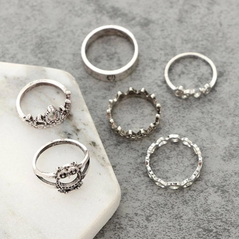 🌷 Midi Rings OWL Set - Picture 3 of 7